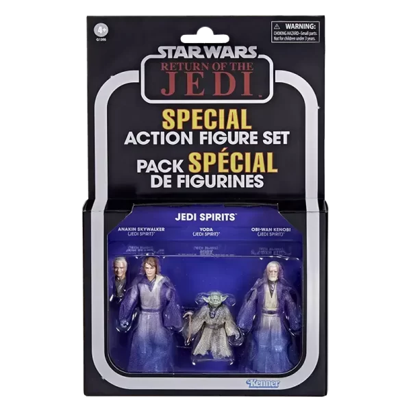 Hasbro Star Wars The Vintage Collection Jedi Spirits 3-pack on card.