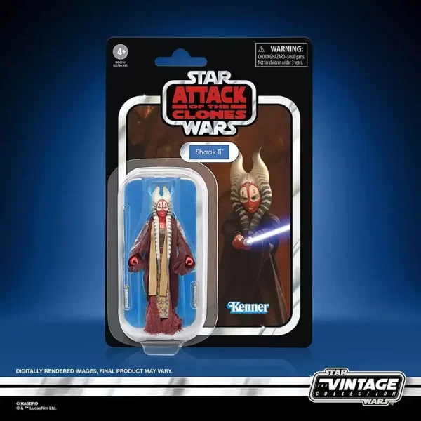 Vintage Collection Shaak Ti packaging Hasbro Star Wars The Vintage Collection Shaak Ti (Attack of the Clones) in packaging.